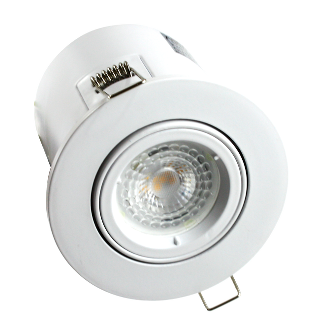 Kit 1 spot à encastrer orientable BBC gu10, 3000K rond blanc