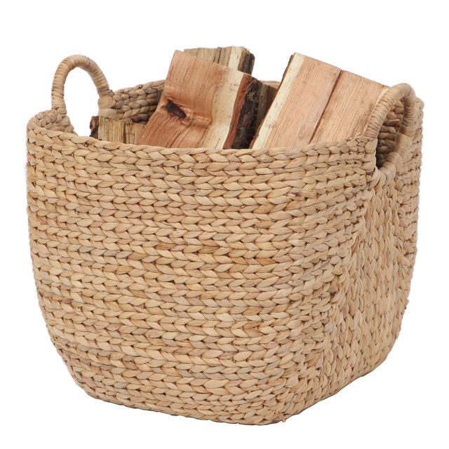 Panier à bûches naturel LEMARQUIER Goa naturel l.45 x H.35 cm