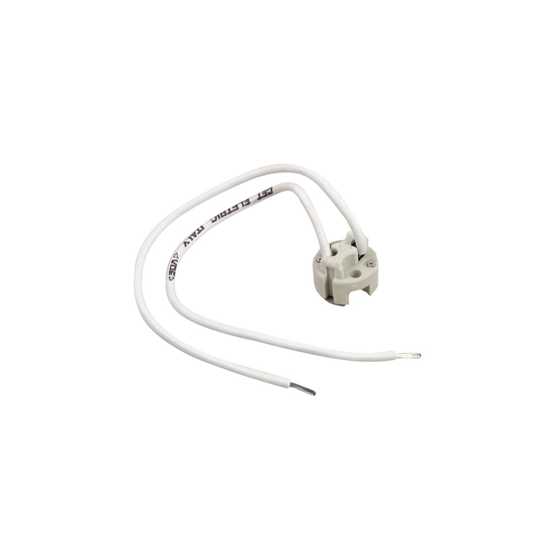 Douille G4 / GU4 / GU5.3 / GY6.35 TIBELEC, plastique, blanc 100 W - 2