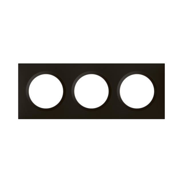 Plaque triple Dooxie, LEGRAND, noir velours