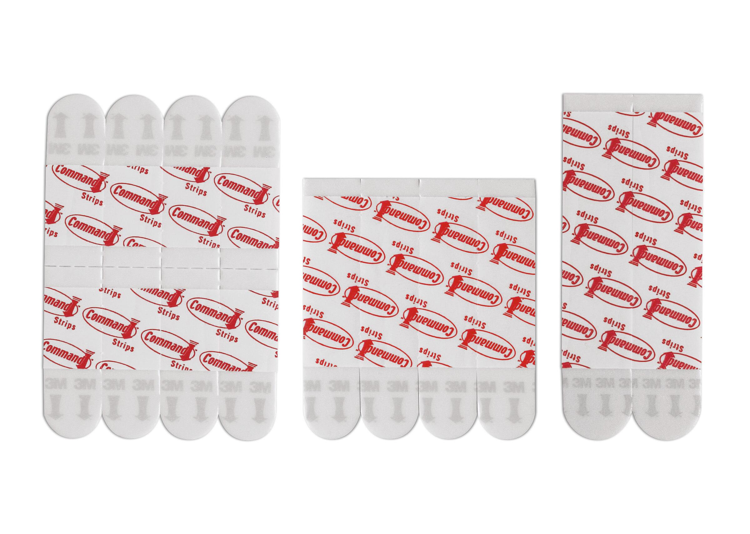 16 paires de languettes adhésives 8s+4m+4l COMMAND - 3