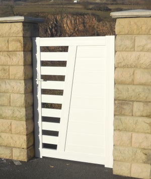 Portillon battant Toeda l.100 x H.150 cm, blanc