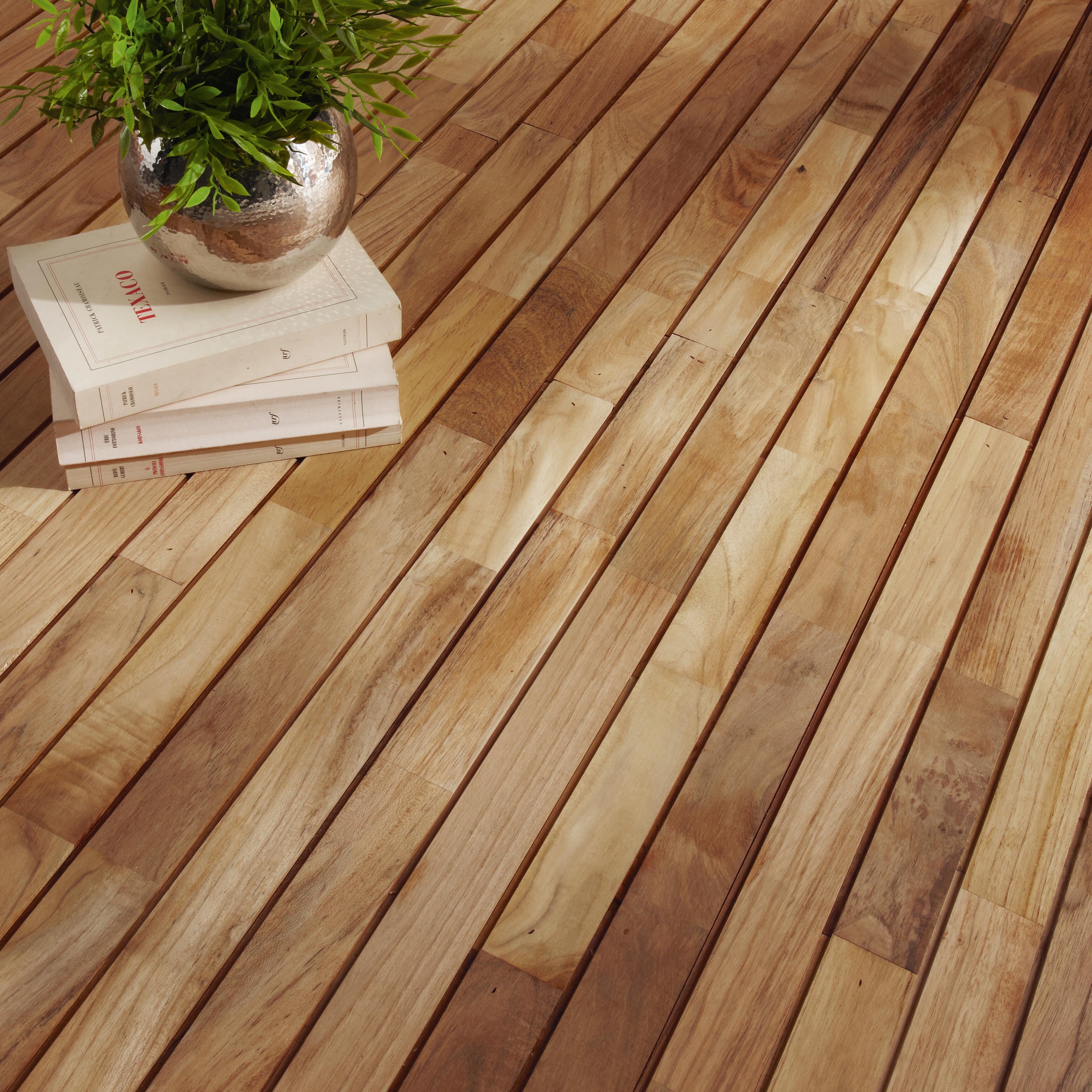 Echantillon parquet massif Solid, S, teck pont de bateau huilé - 2