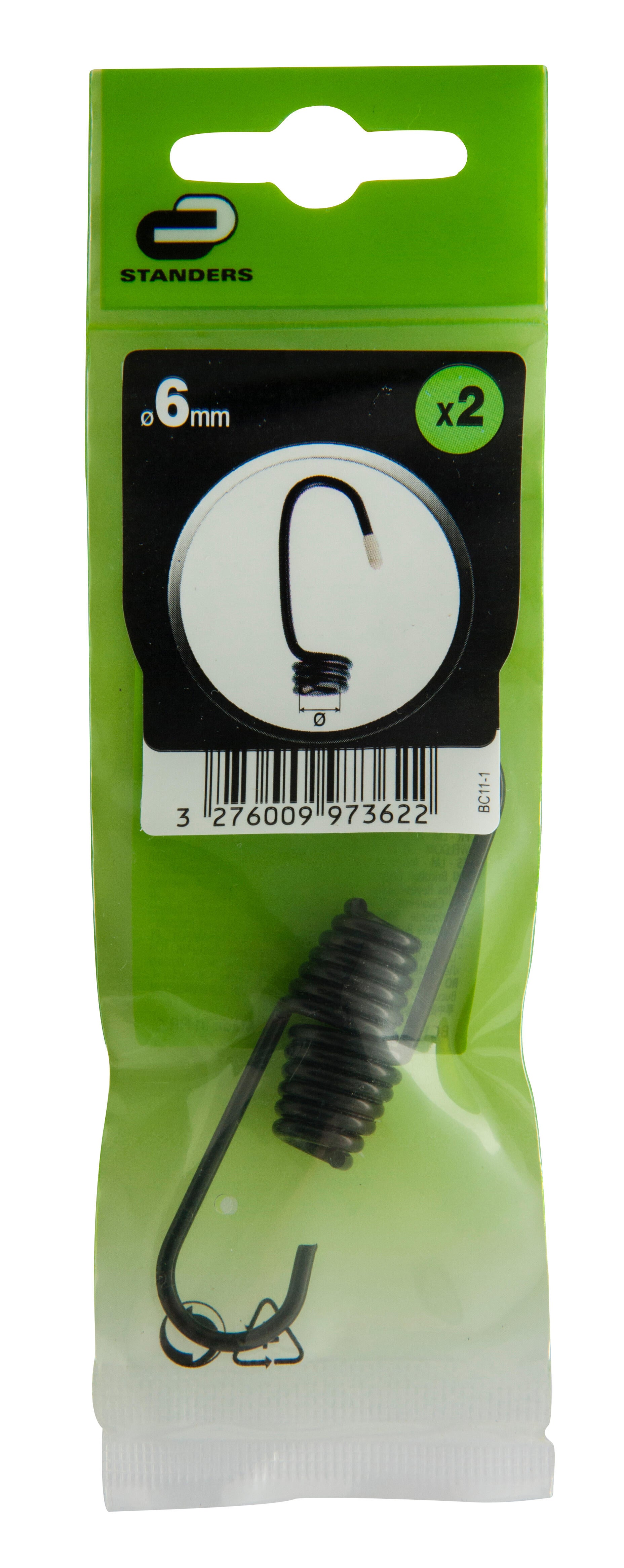 Lot de 2 crochets sandow acier STANDERS L.50 x l.6 mm - 3
