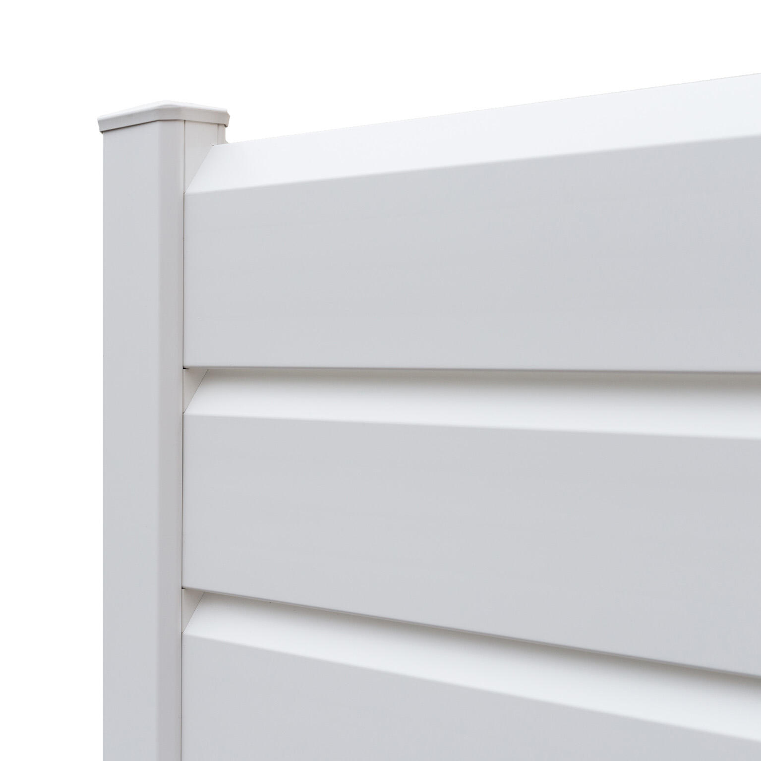 Poste en H de PVC 6 x 9 x 230 cm blanco - 6