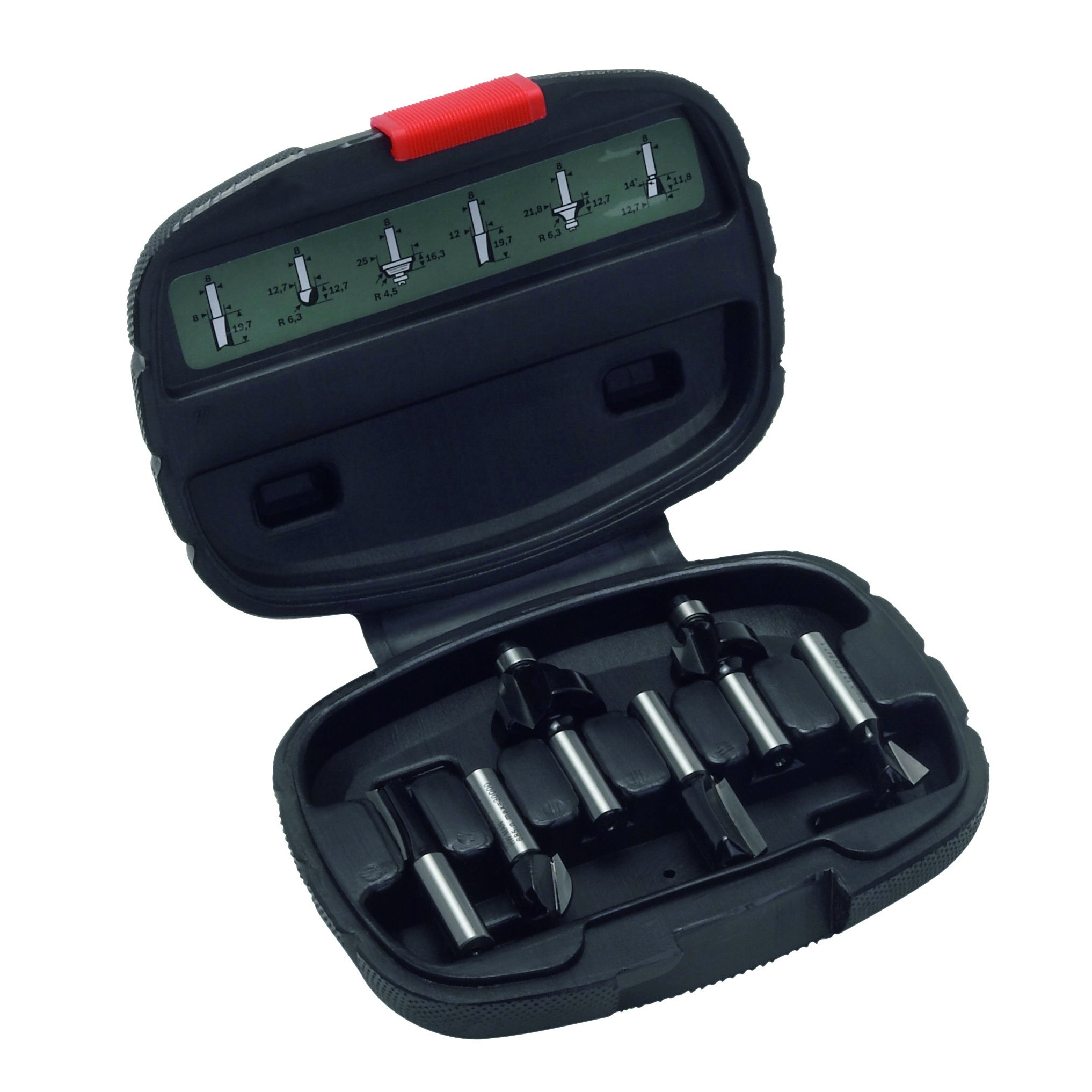 Set di 6 punte per trapano HSS, 60°, 1/1.5/2/2.5/3/5mm, per metallo