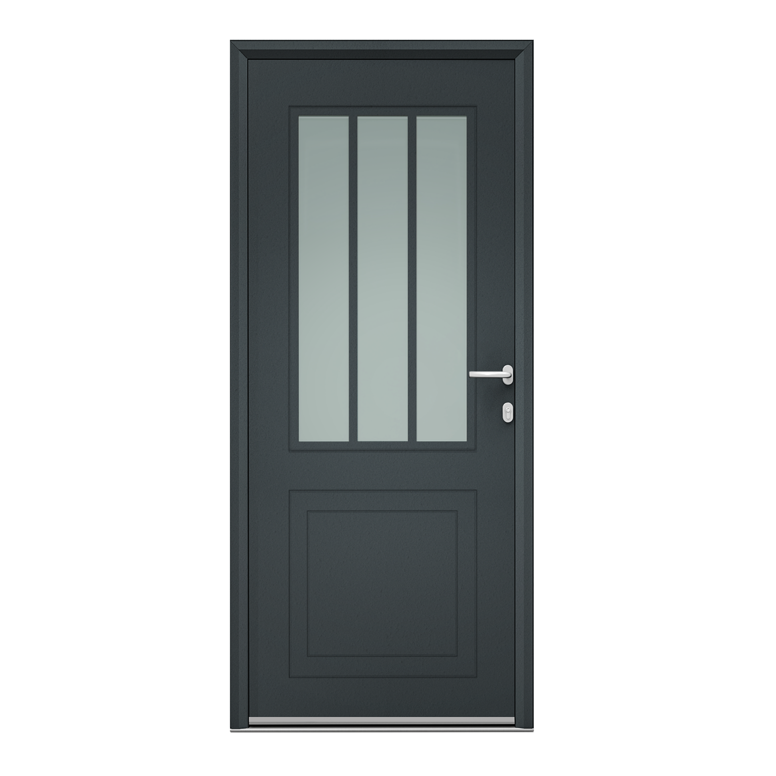 Porte d'entrée Alu Atelier Essentiel H.215 x l.90 cm gris anthr., p. gauche - 3