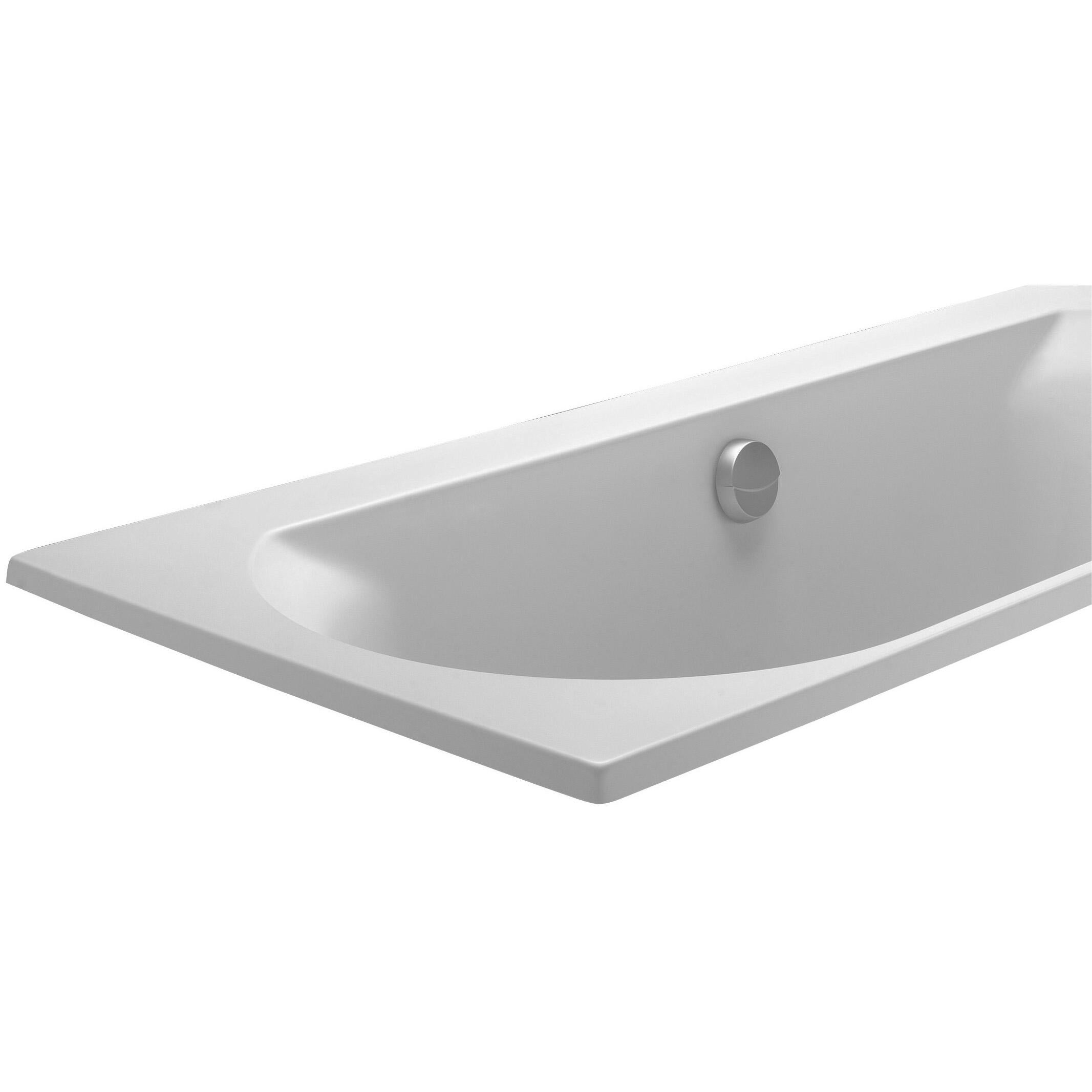 Baignoire rectangulaire L.180x l.80 cm blanc, JACOB DELAFON Elise - 2
