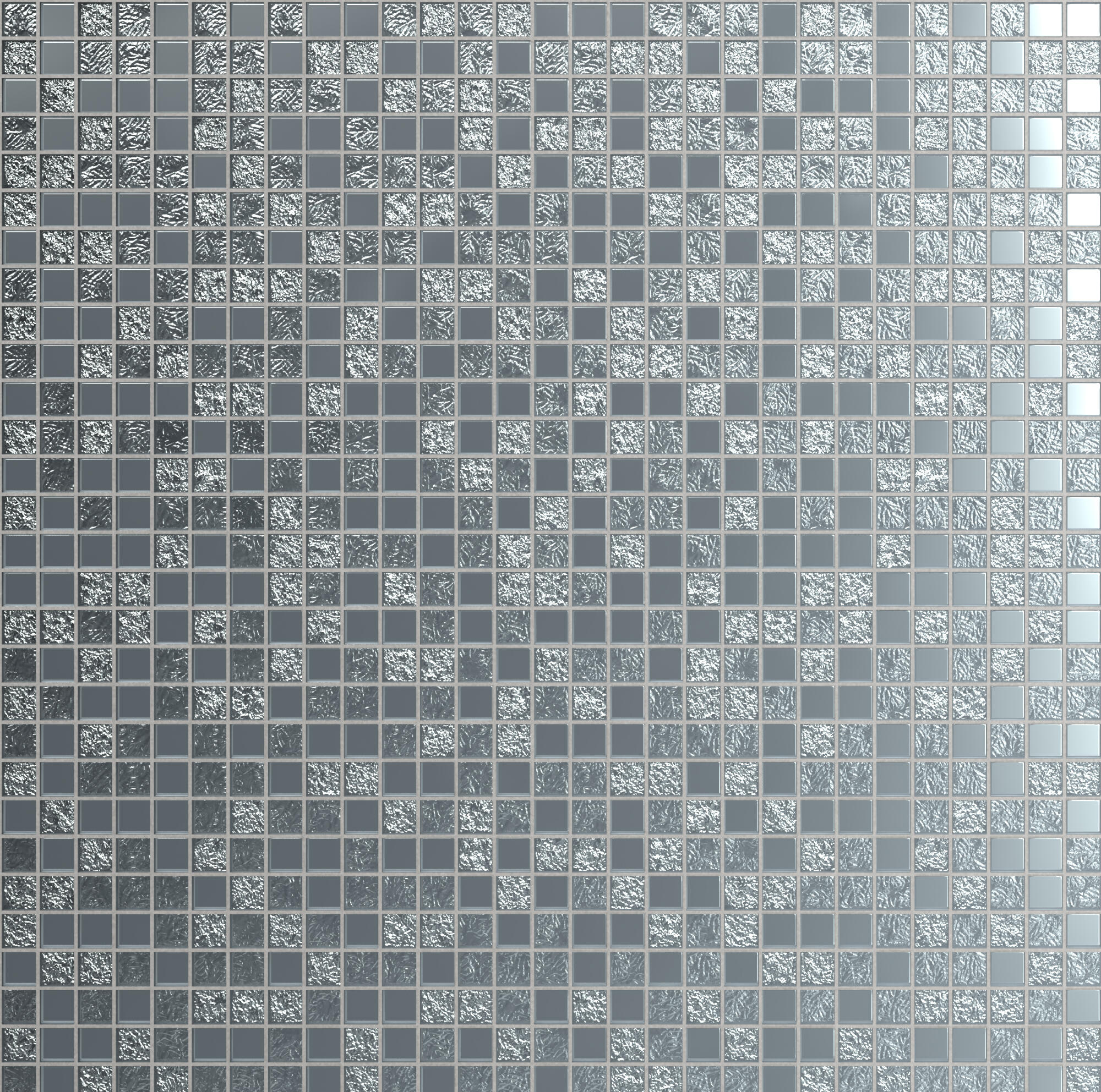 Mosaico in vetro Ice Mirror argento lucido L 29.7 x L 29.7cm x Sp. 4 mm - 19