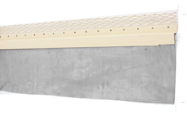 Solin grillage prélaqué à bavette SCOVER PLUS gris, l.240 mm x L.2 m