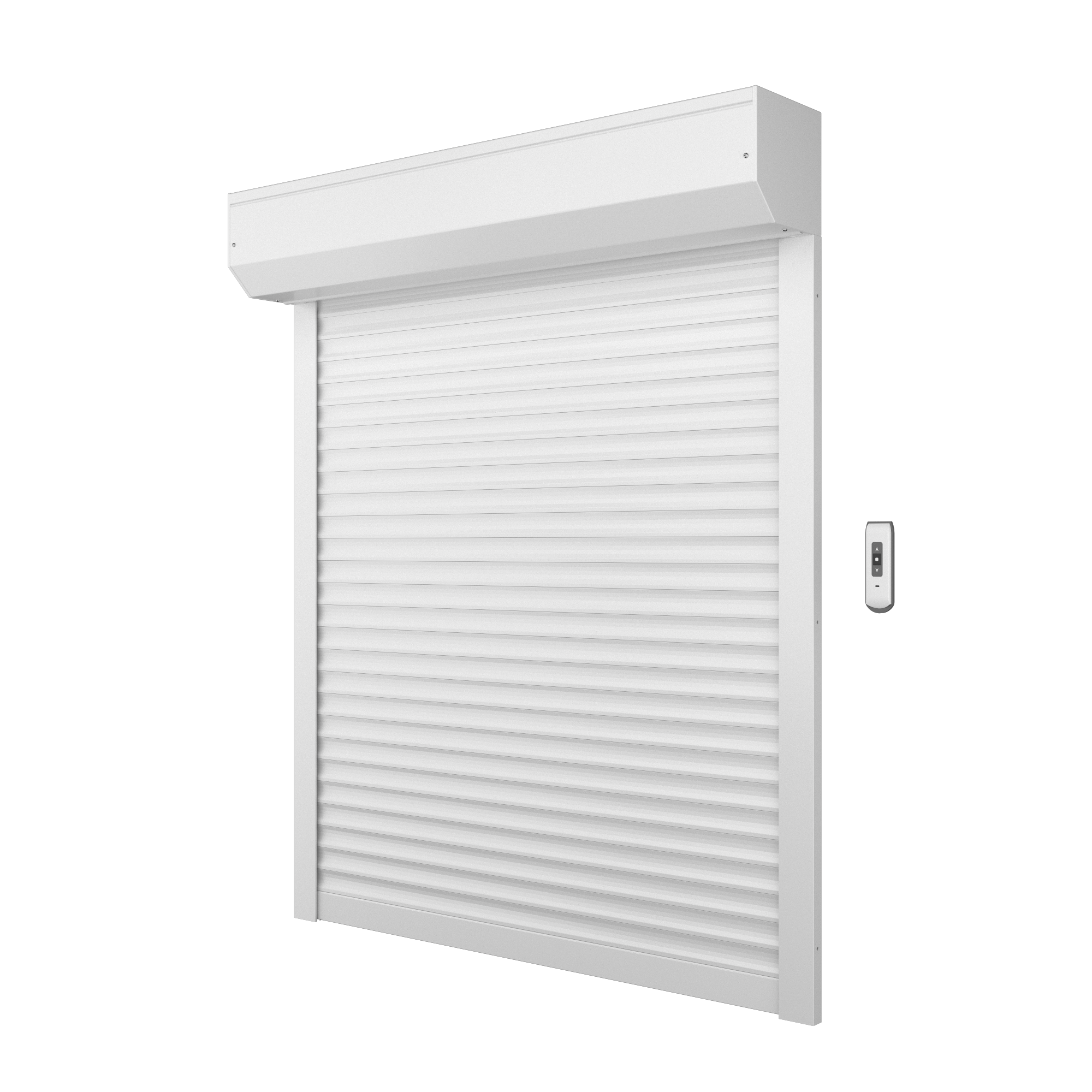 Volet roulant électrique alu. isolé blanc motorisé radio, H.160 x l.120 cm - 2