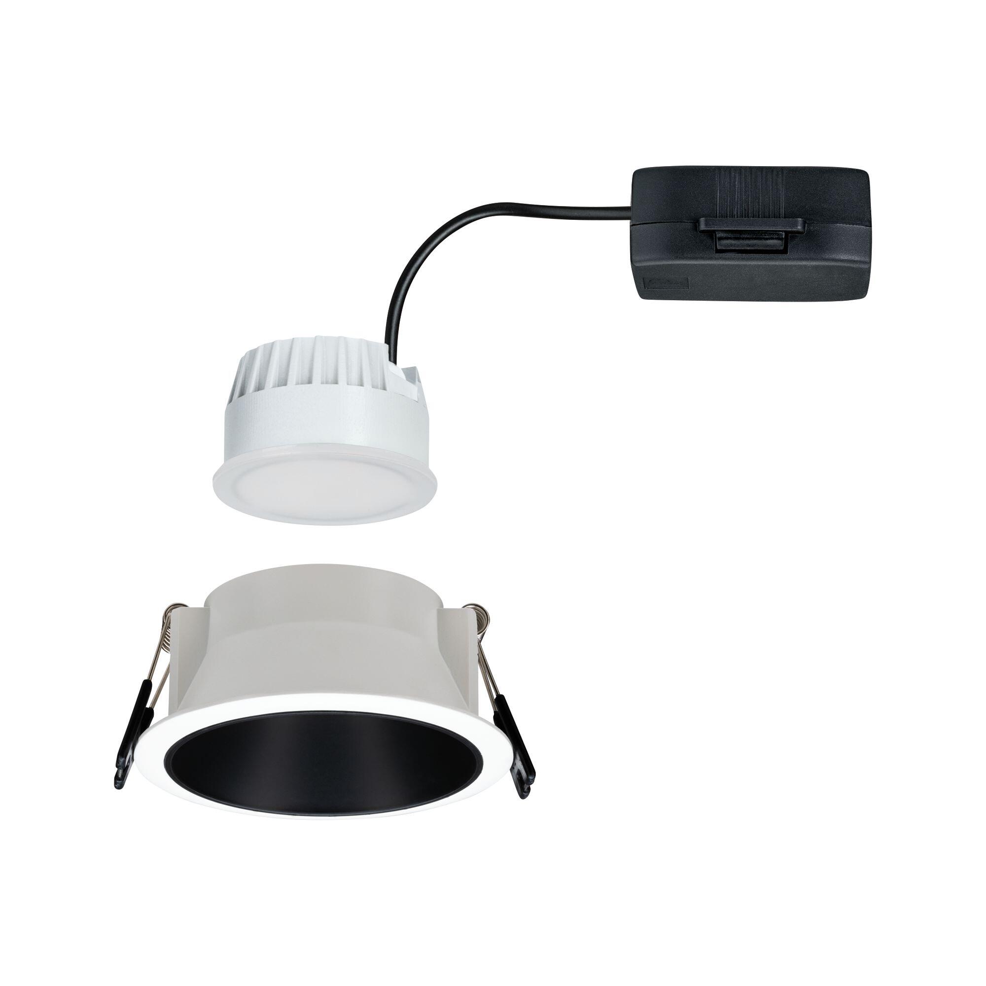 Spot individuel à encastrer Cole led intégrée, 2700K PAULMANN rond blanc/noir - 7