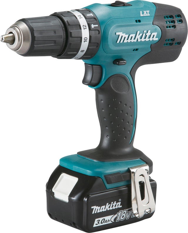 Perceuse à percussion 18 V MAKITA Dhp453sfe, 42 Nm + 2 batteries