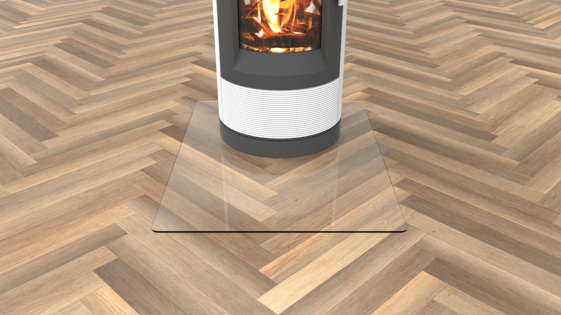 Plaque de protection sol transparent DIXNEUF Rectangulaire, l.100 cm x H.75 cm - 2