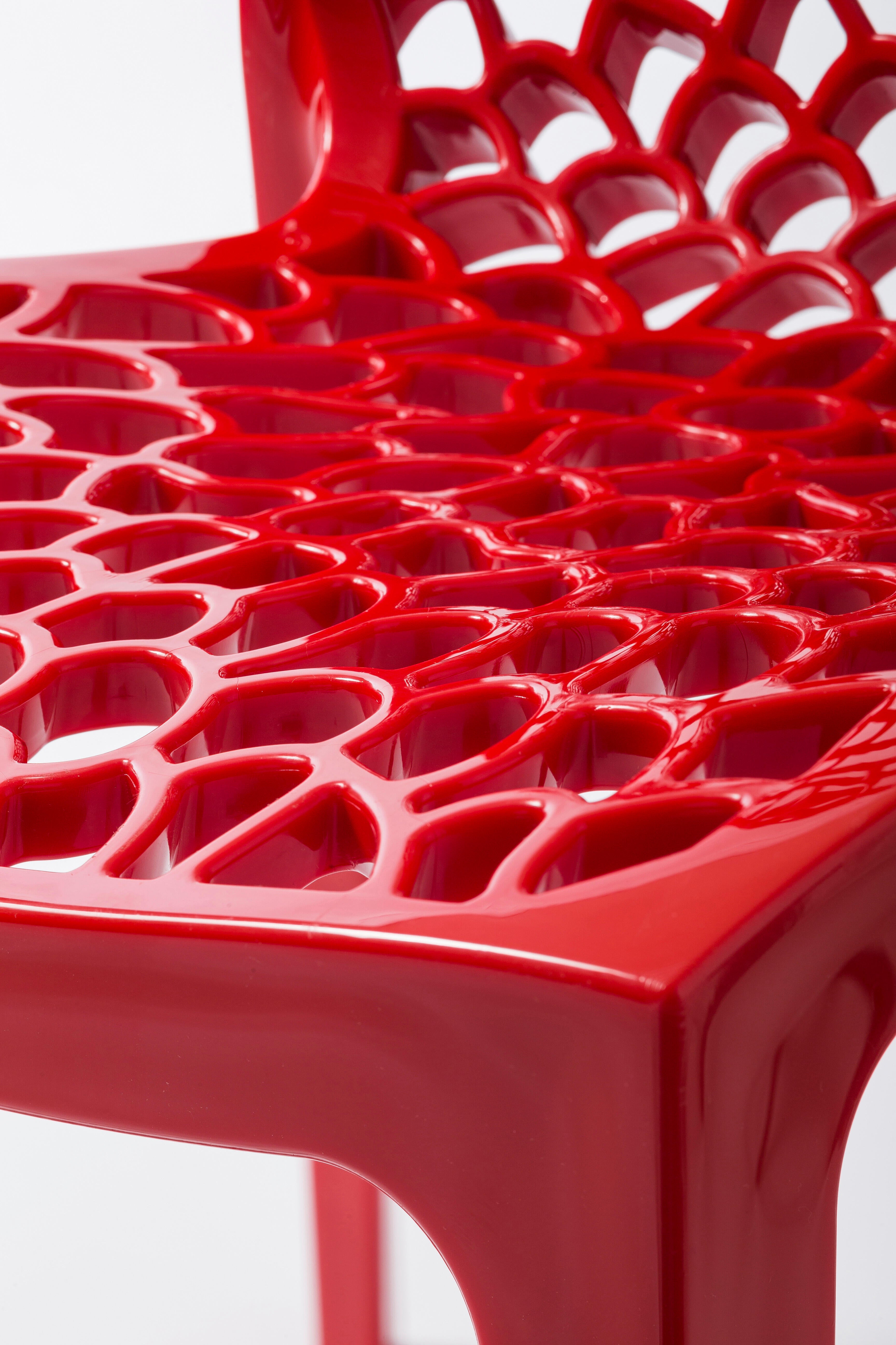 Chaise GRAND SOLEIL Grafik en résine injectée rouge - 5