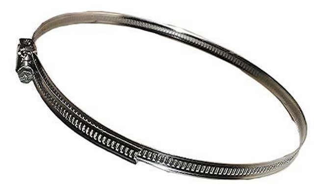 2 colliers plats à tête basic en inox, diam. 55 mm