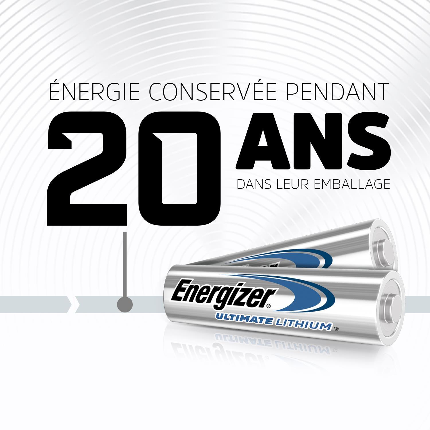 Lot de 4 piles LR06 AA, ENERGIZER - 3