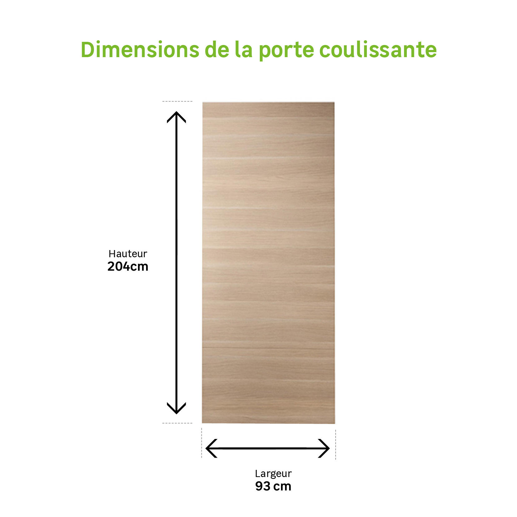 Porte coulissante MDF Madrid 2, H.204 x l.93 cm - 5
