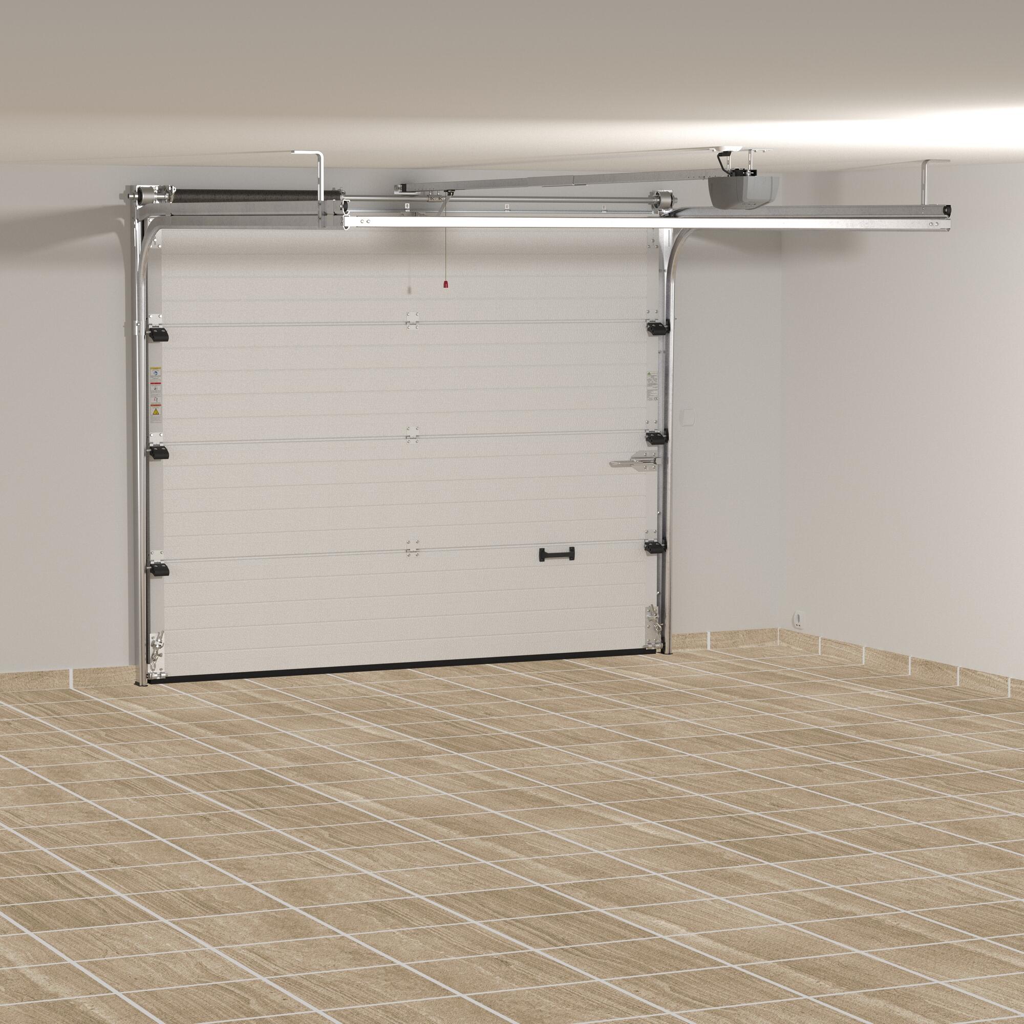 Porte de garage sectionnelle motorisée ARTENS essentiel H.200 x l.240 cm - 5
