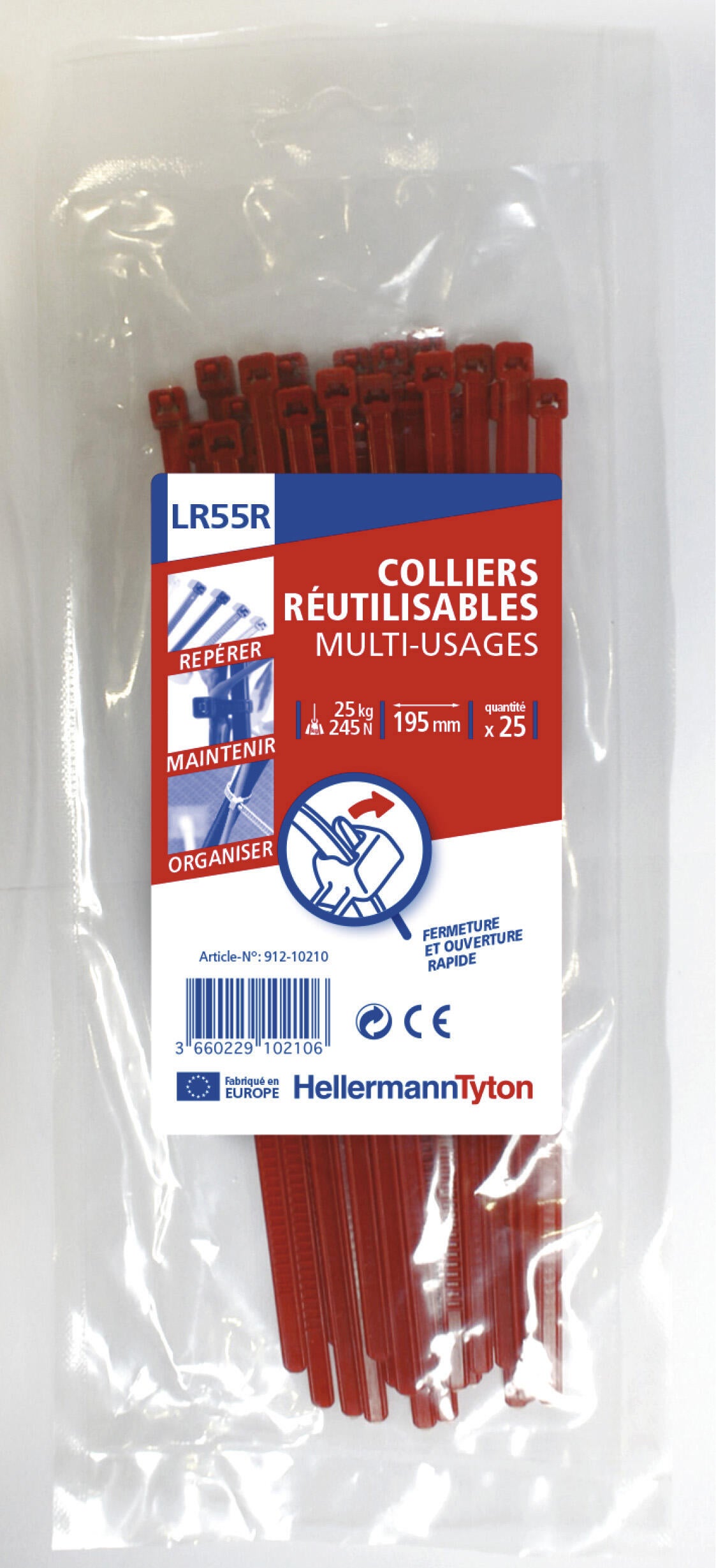 Lot de 25 colliers, Diam.2 à 50 mm, L.195 mm - 3