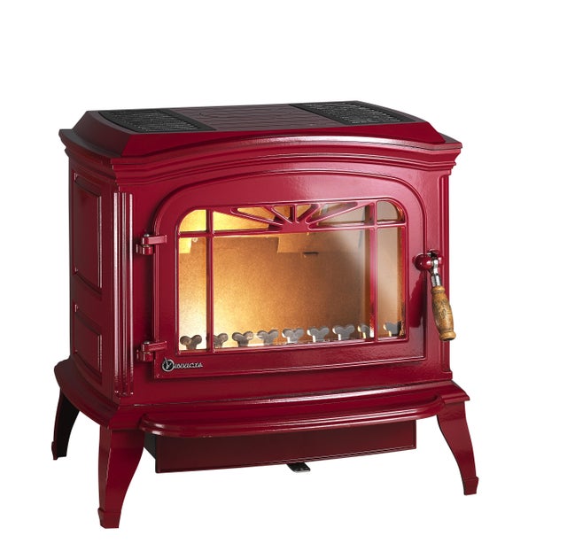 Cuisinière à bois INVICTA Bradford rouge, 9 kW