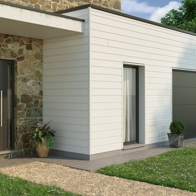 Clin pour bardage blanc FREEFOAM Country 3.95 m