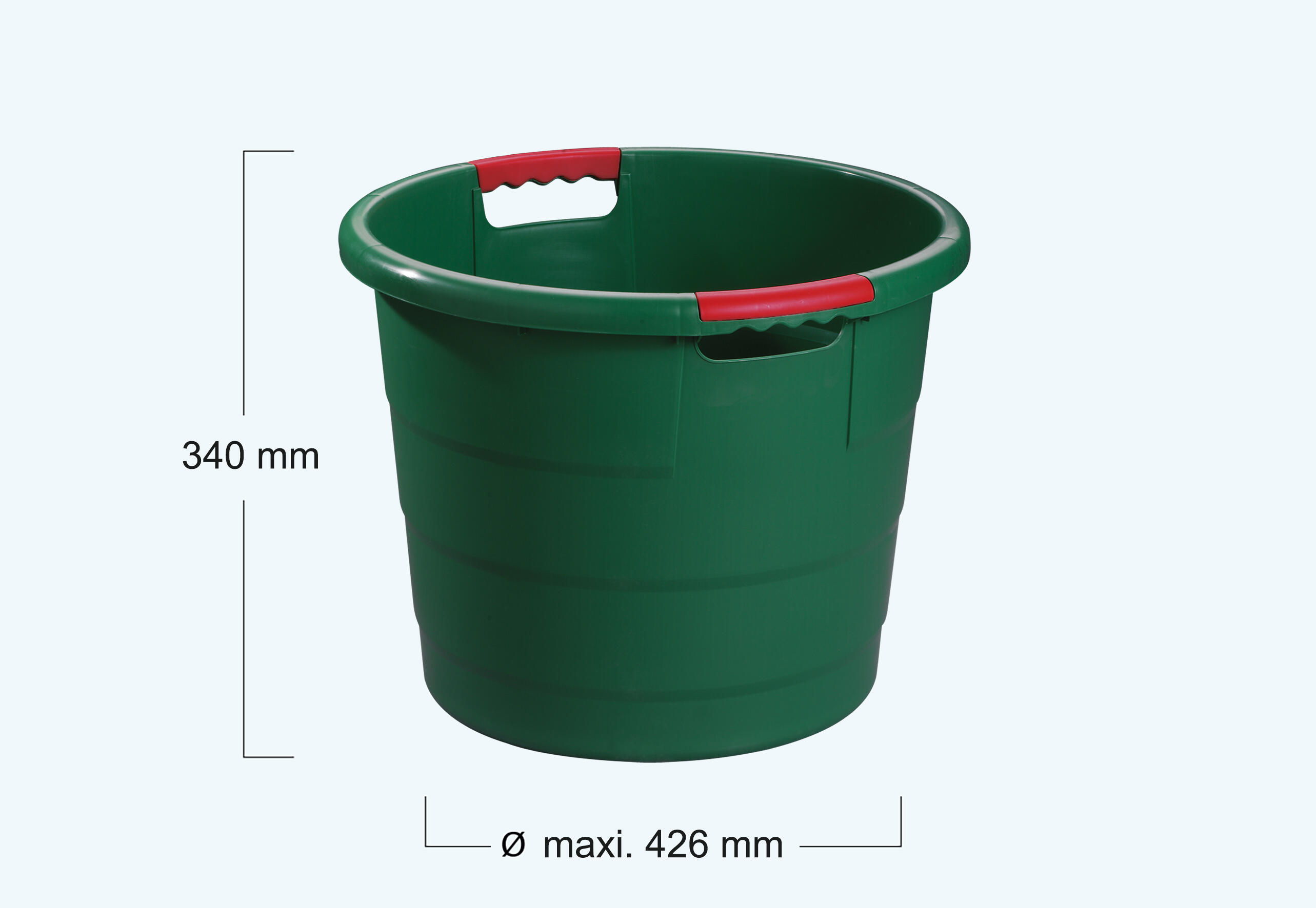 Seau monobloc GARANTIA 785003 vert sapin 30 l - 3