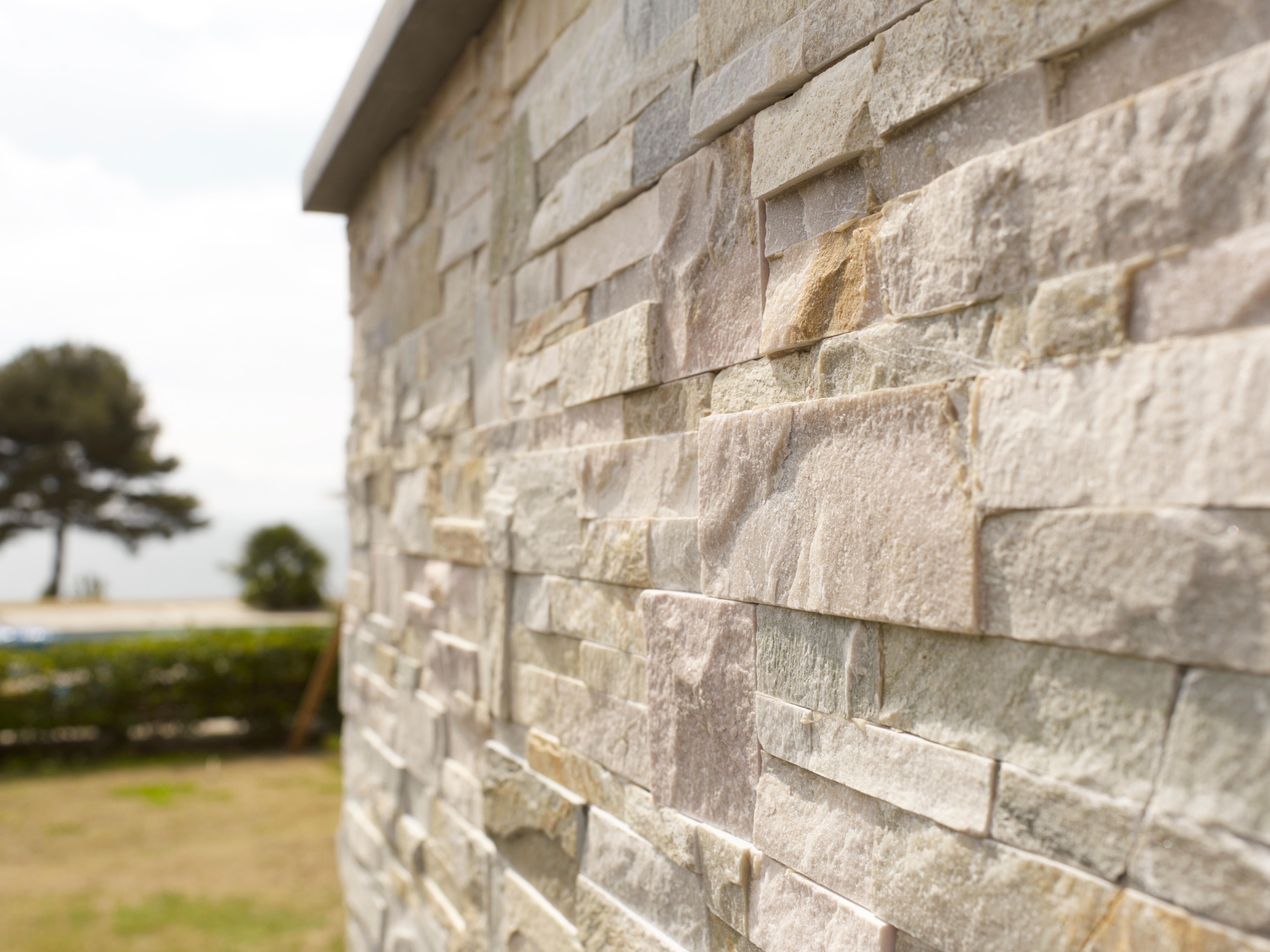 Angle plaquette de parement pierre naturelle beige gris rose Elegance, 0.441 m² - 2