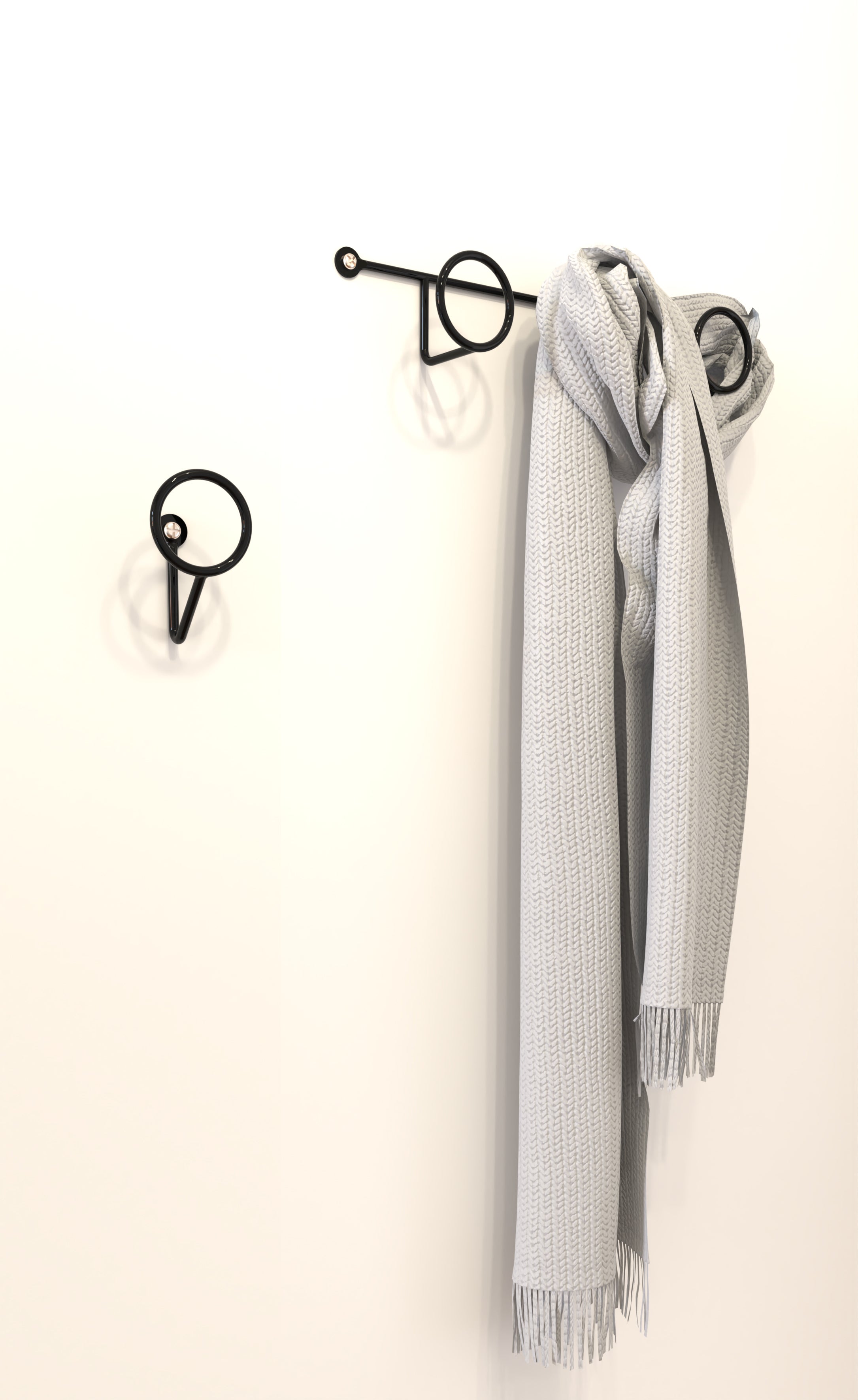 Patère à visser noir Ring CIME - 3