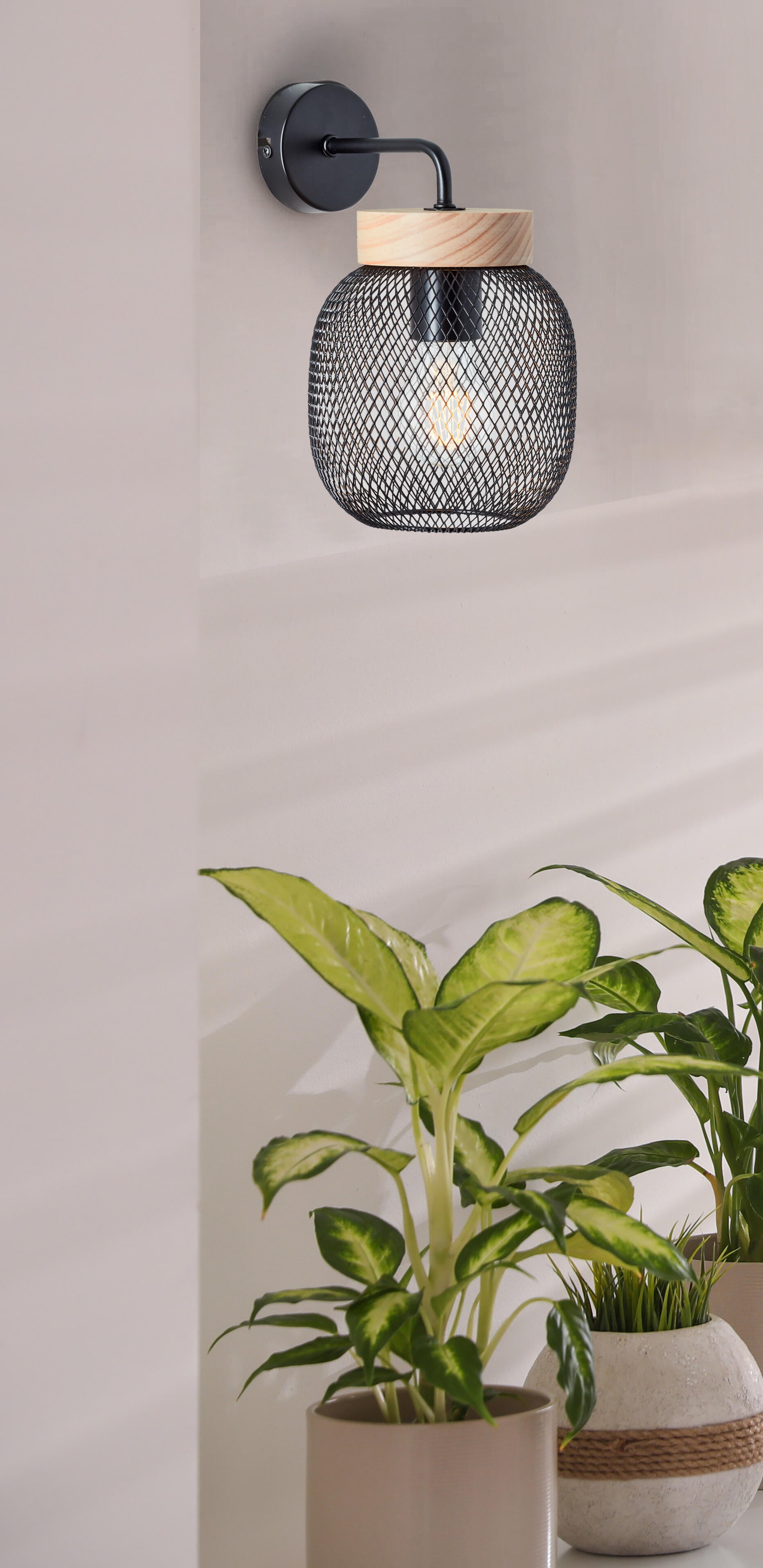 Applique E27 métal, noir, Giada, BRILLIANT - 3