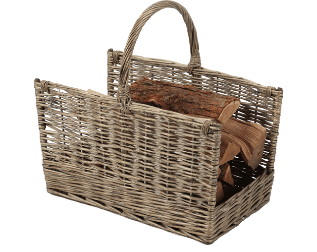 Panier à bûches gris DIXNEUF Noveo l.53 x H.57 cm