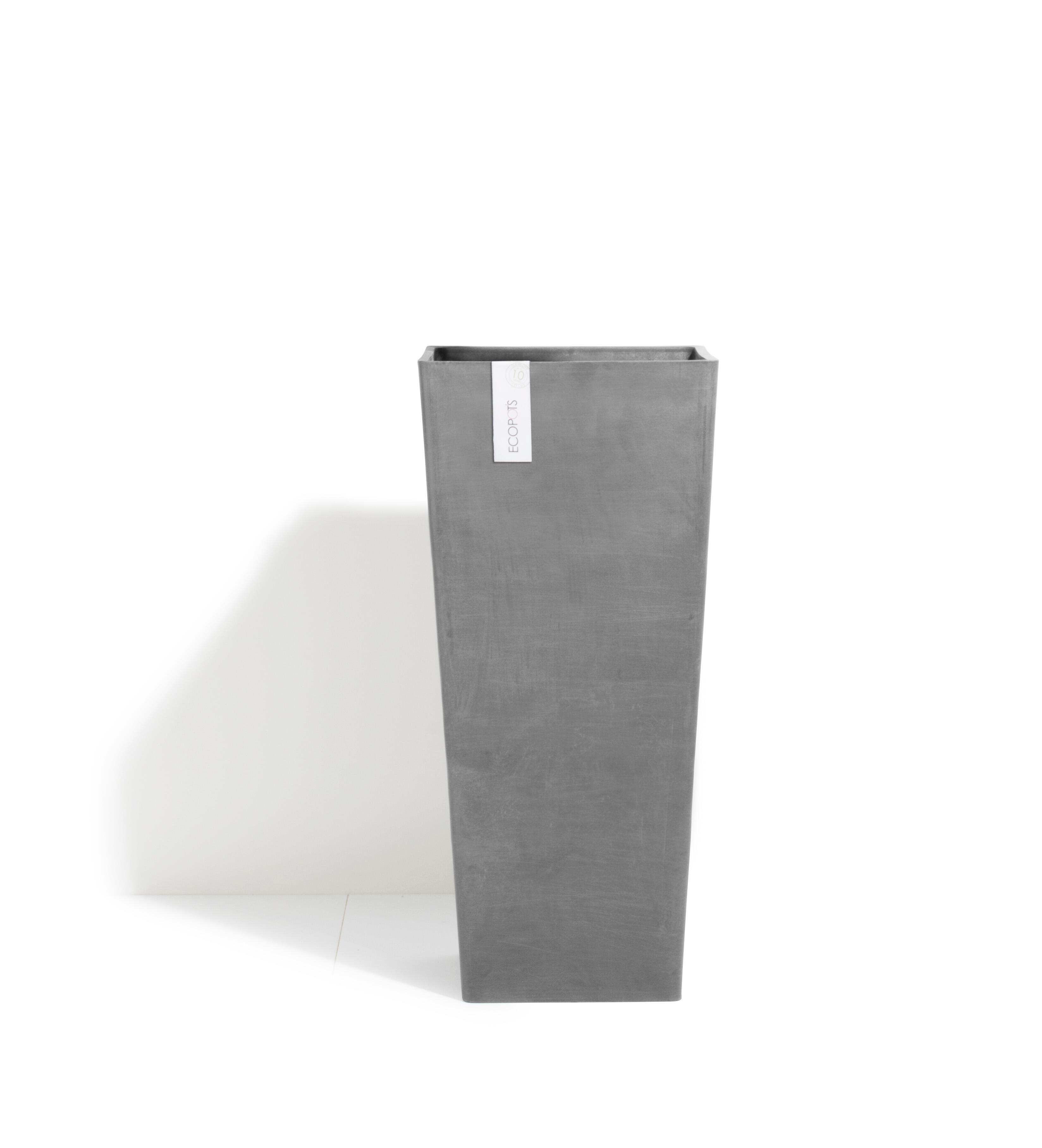 Vaso Rotterdam ECOPOT'S in polipropilene grigio H 70 x L 32 x P 32 cm - 4