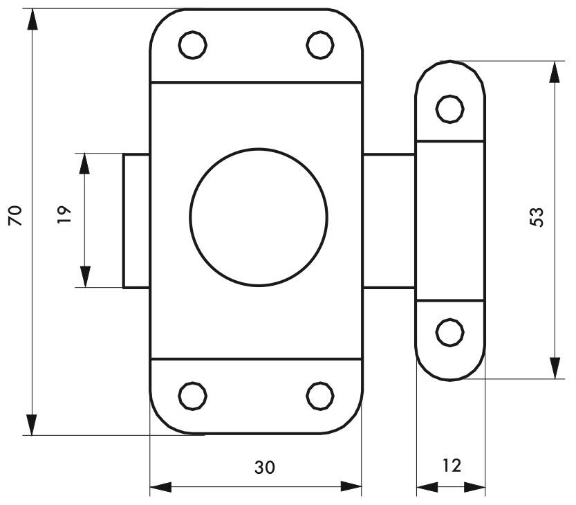Loquet THIRARD, acier zingué gris - 4