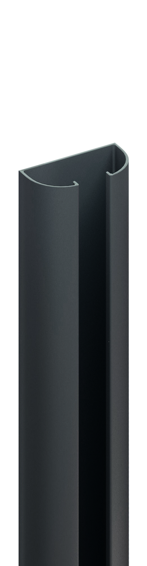 Poteau aluminium à fixer anthracite, l.3.5 x H.188.4 cm