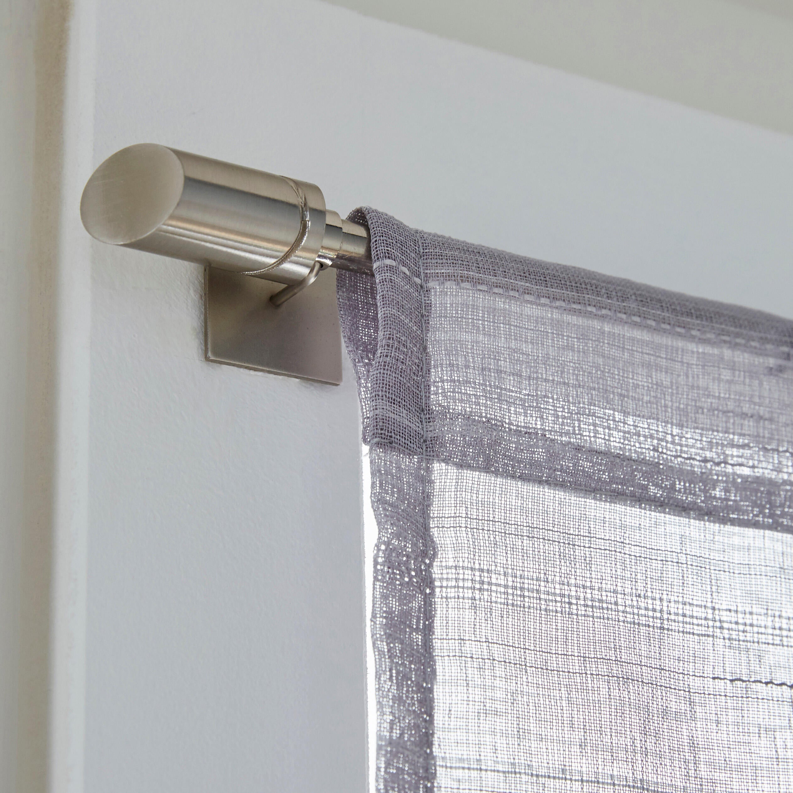 Barre de vitrage sans perçage chrome Chic, L.38 - 70 cm, diam.10 mm, INSPIRE - 2