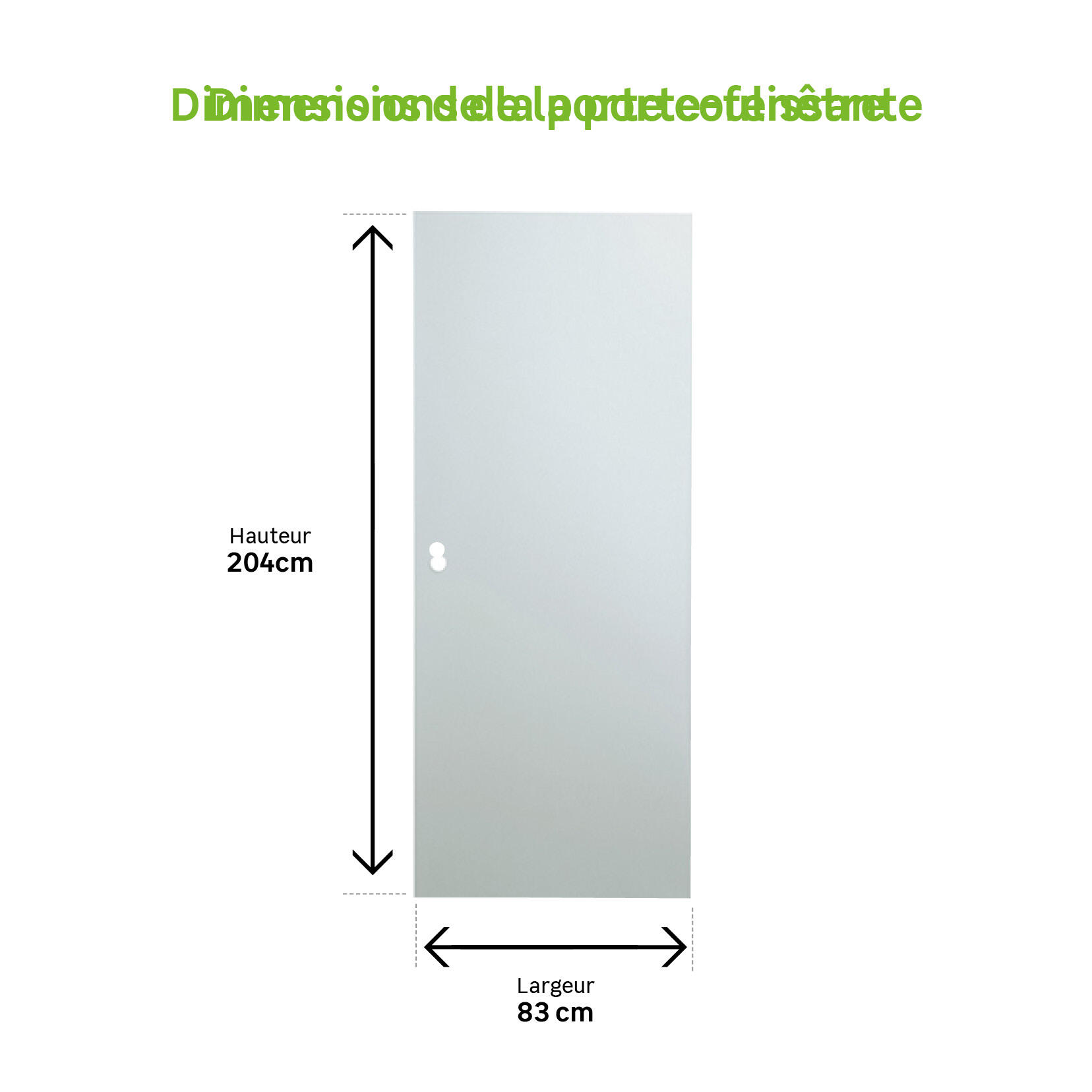Puerta de interior corredera de cristal mate templado Artens Orlando anchura 83cm - 12