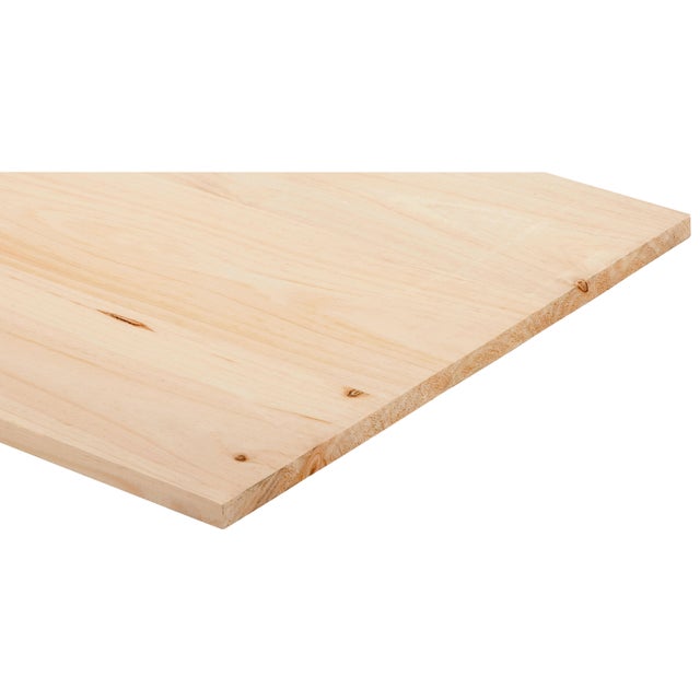 Tablette pin lamellé collé noueux, L.200 x l.50 cm x Ep.18 mm