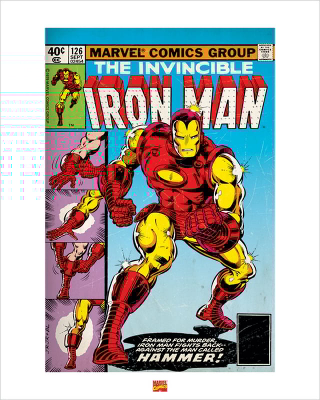 Affiche Marvel iron Man, multicolore l.40 x H.50 cm