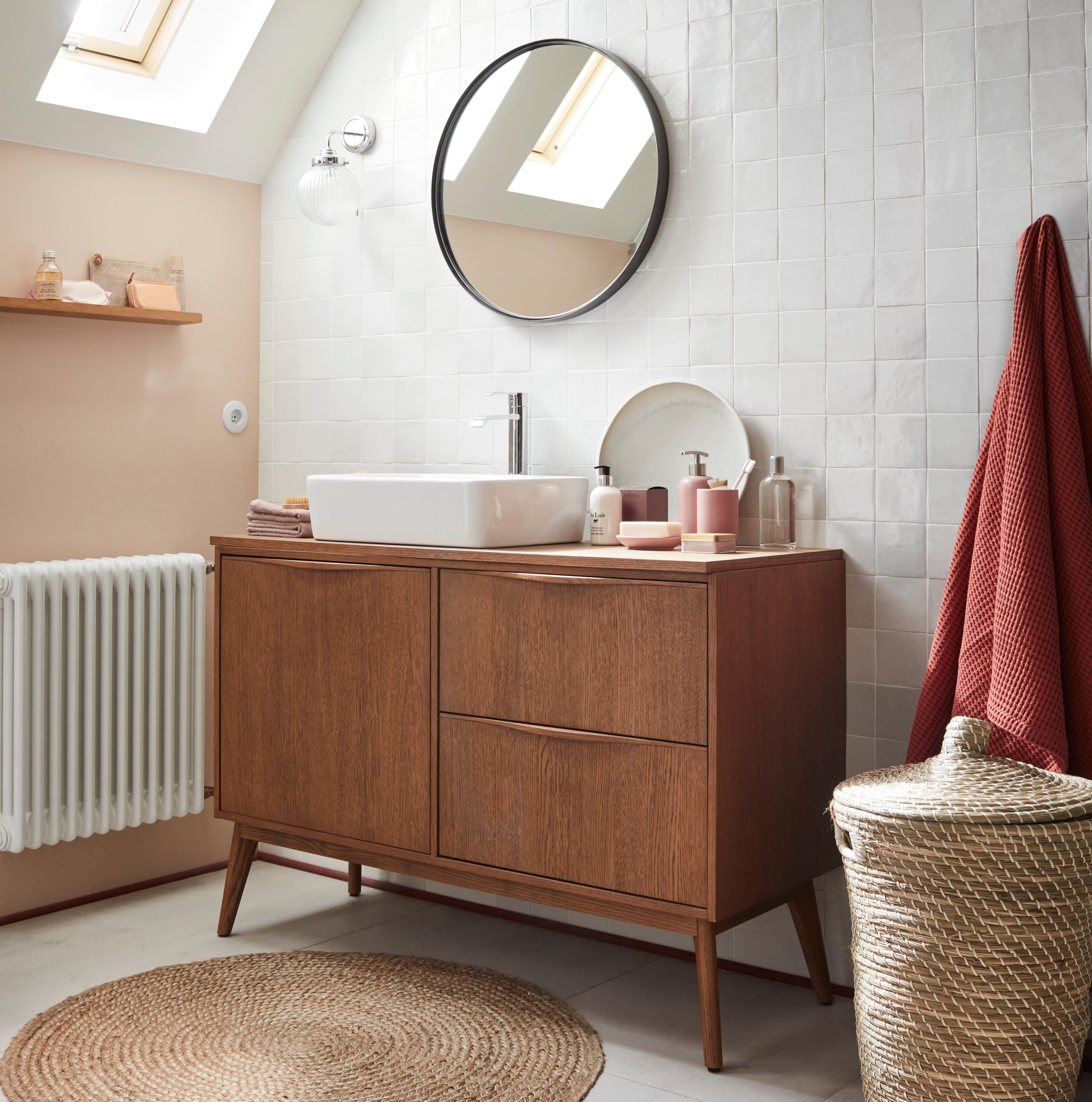 Vasque à poser céramique rectangulaire Clint H.13 x l.48 x P.37 cm blanc brillan - 7