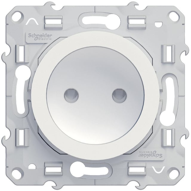 Prise sans terre à assembler Odace, SCHNEIDER ELECTRIC, blanc
