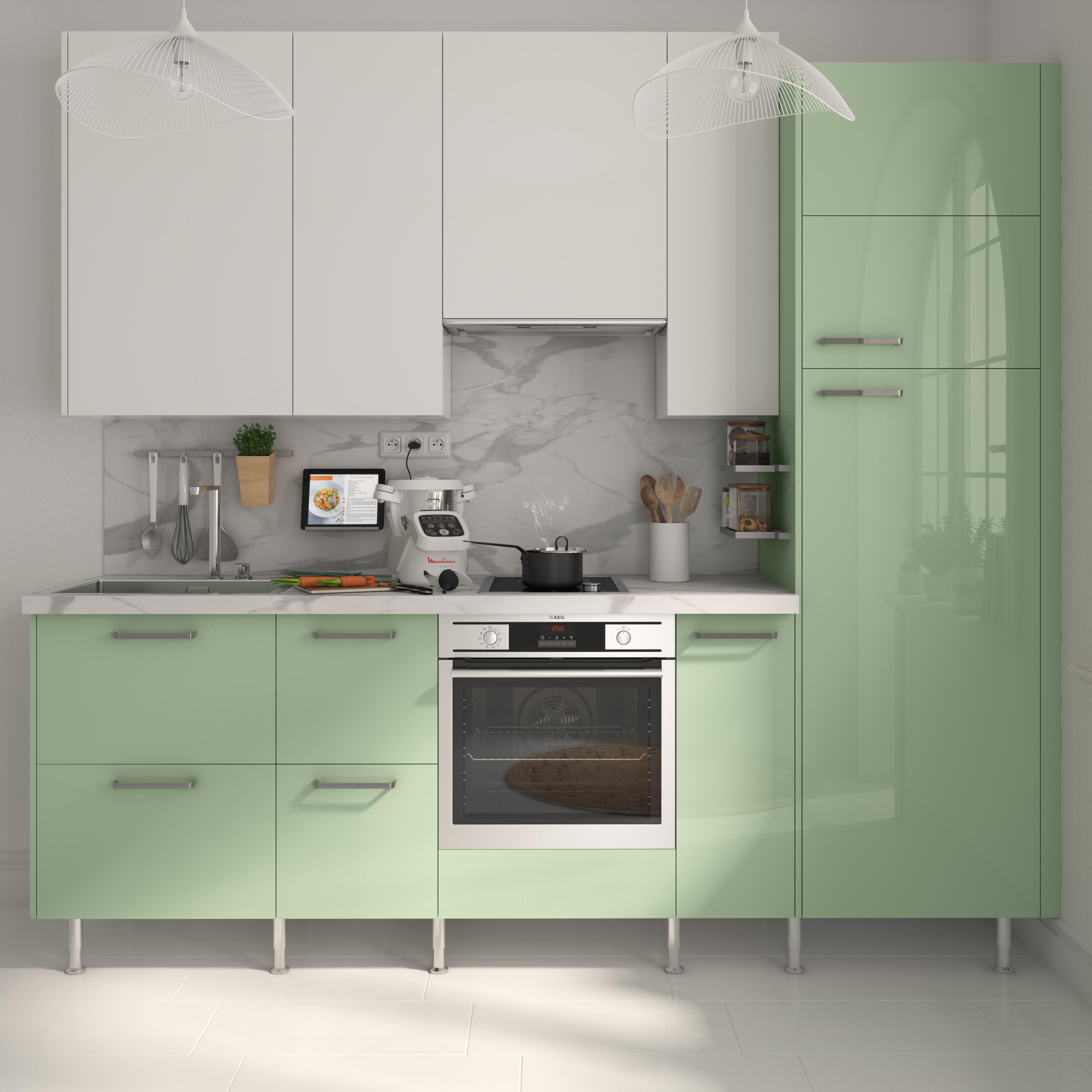 Painel de cozinha Delinia Sevilha 37X103 cm branco brilho - 8