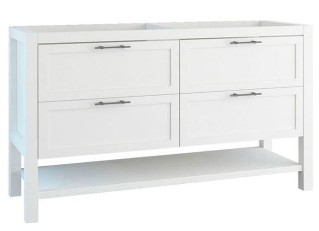 Meuble sous-vasque 4t L.140cm x H.85cm x P.45cm blanc argt Kende