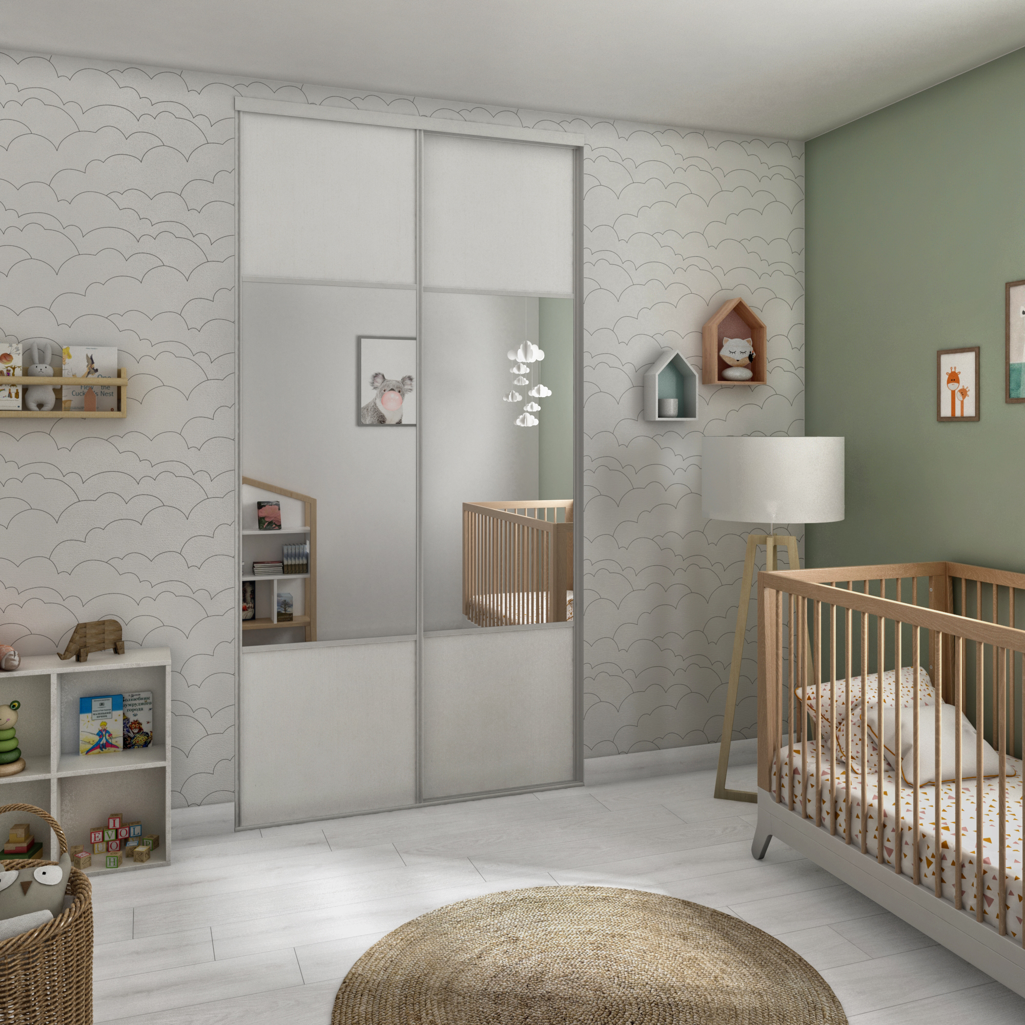 Lot de rails SPACEO blanc L.130 cm - 6
