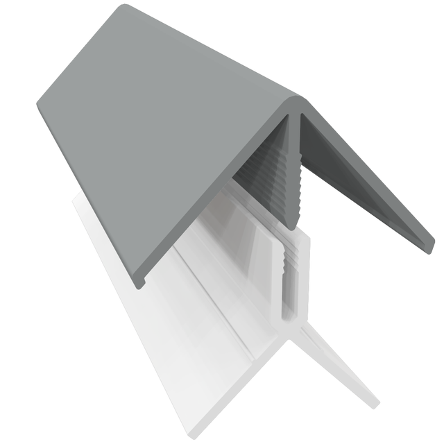 Coin extérieur pvc 45x45 FREEFOAM gris, gris souris, se rapproche au ral 7045 3