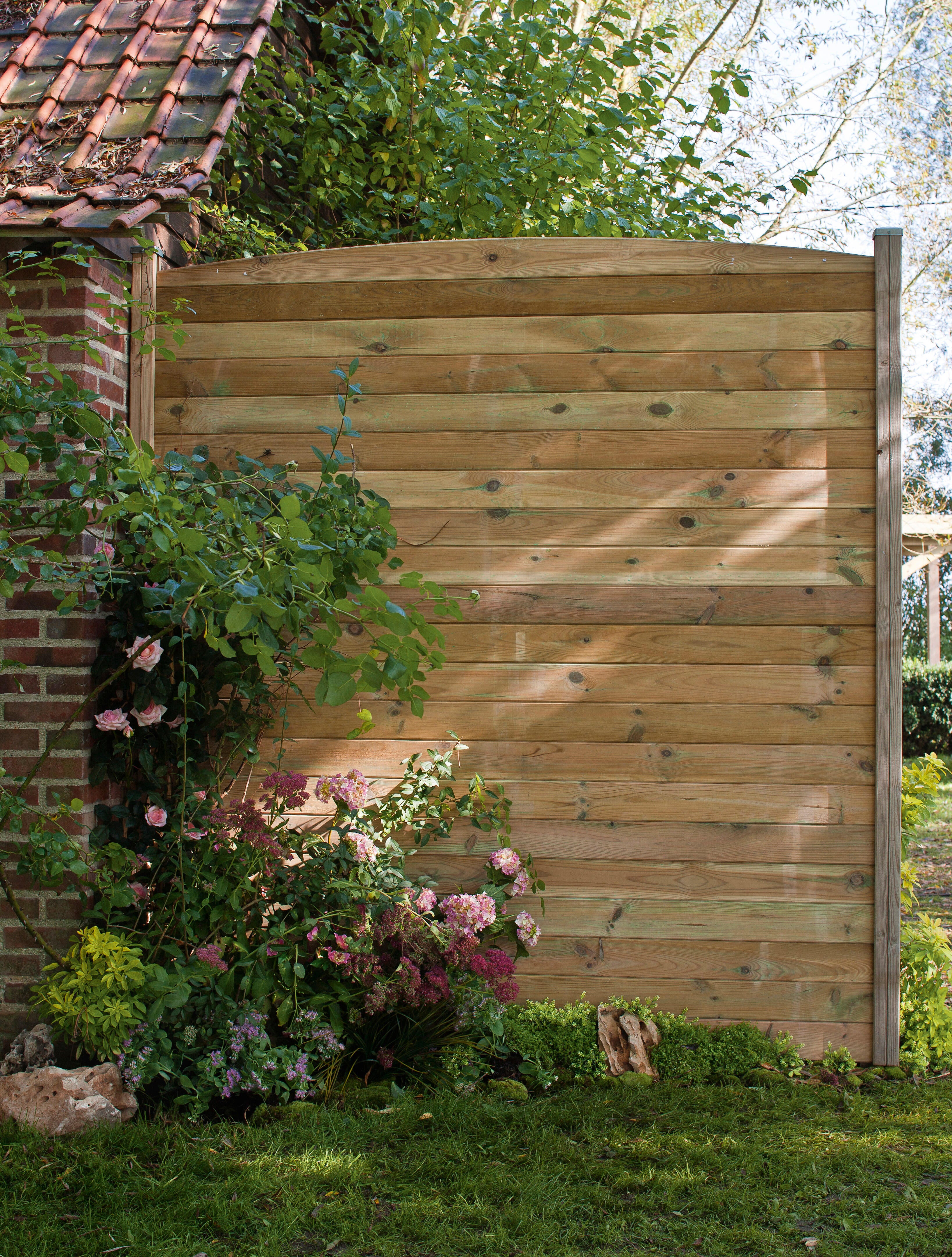 Lama para valla modulable de madera pino CERLAND Yona de 12 x 200 cm marrón - 3