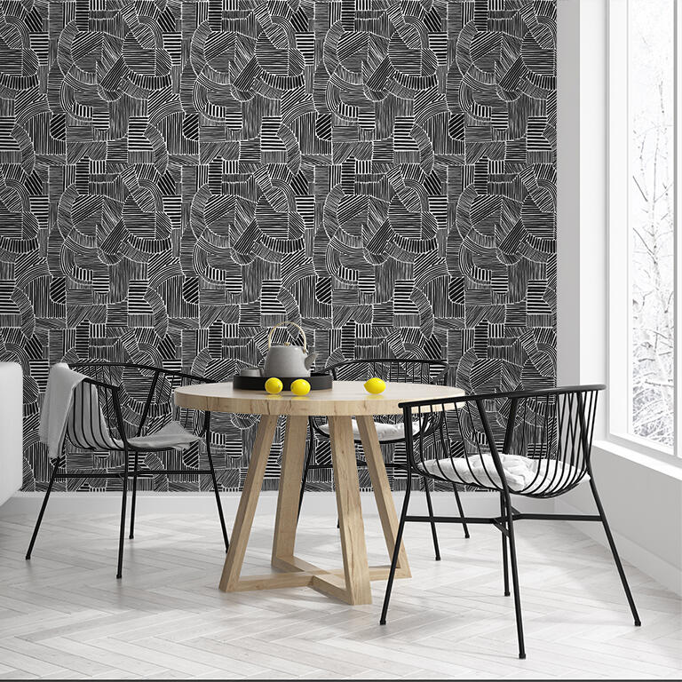 Papel pintado no tejido étnico negro