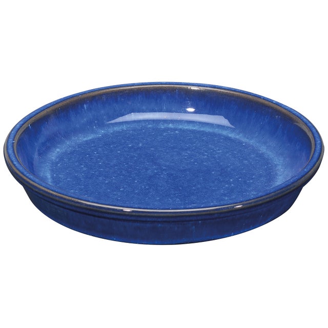Soucoupe pour pot de fleurs et plantes terre cuite bleu DEROMA D.27 cm