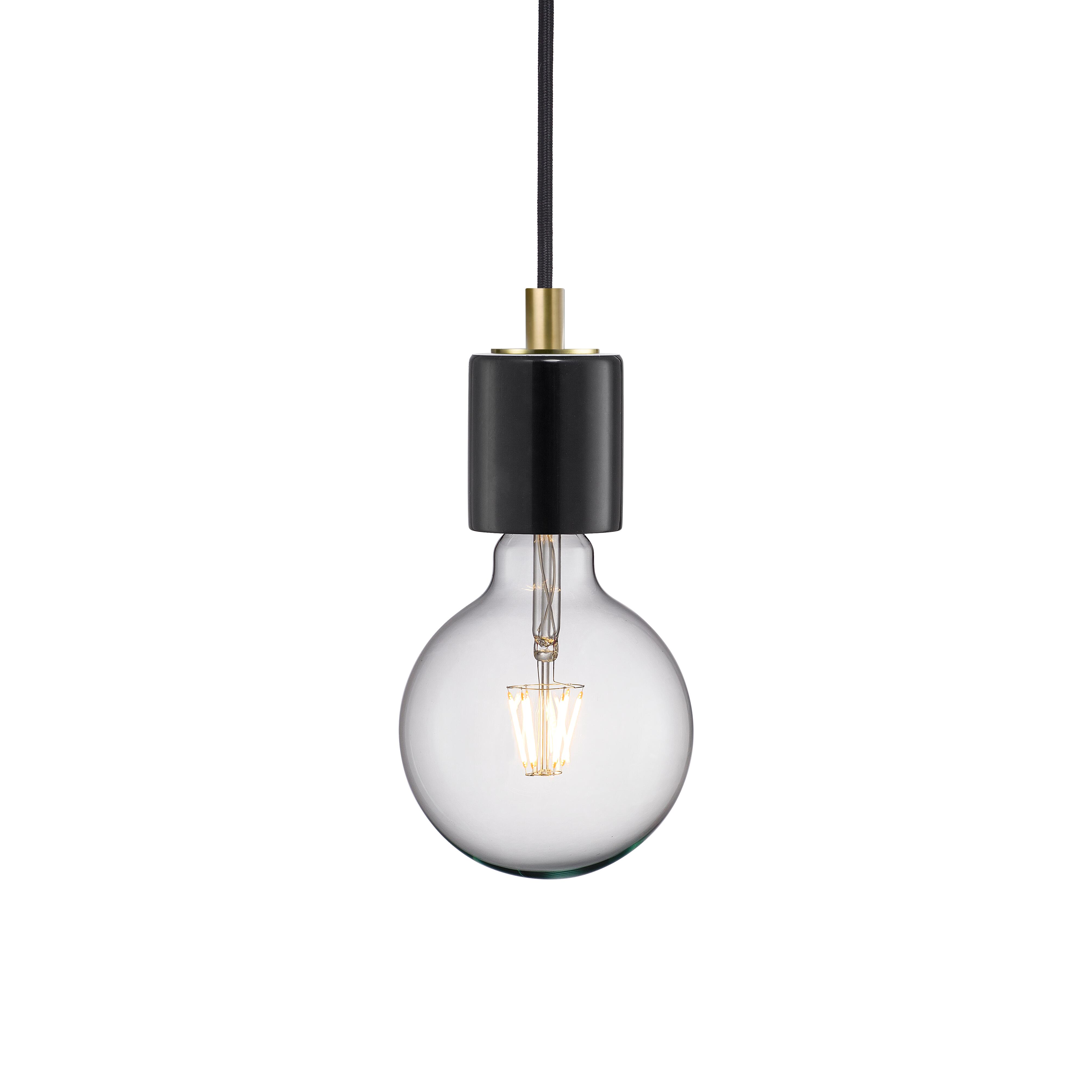 Suspension Siv, marbre, noir, Diam.6 cm, E27 - 5