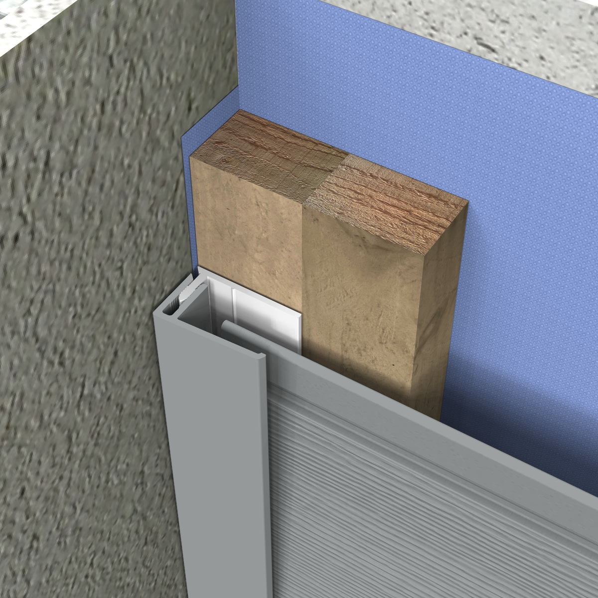 Profil de finition pvc 40x15 FREEFOAM gris, gris souris, se rapproche au ral 704 - 4