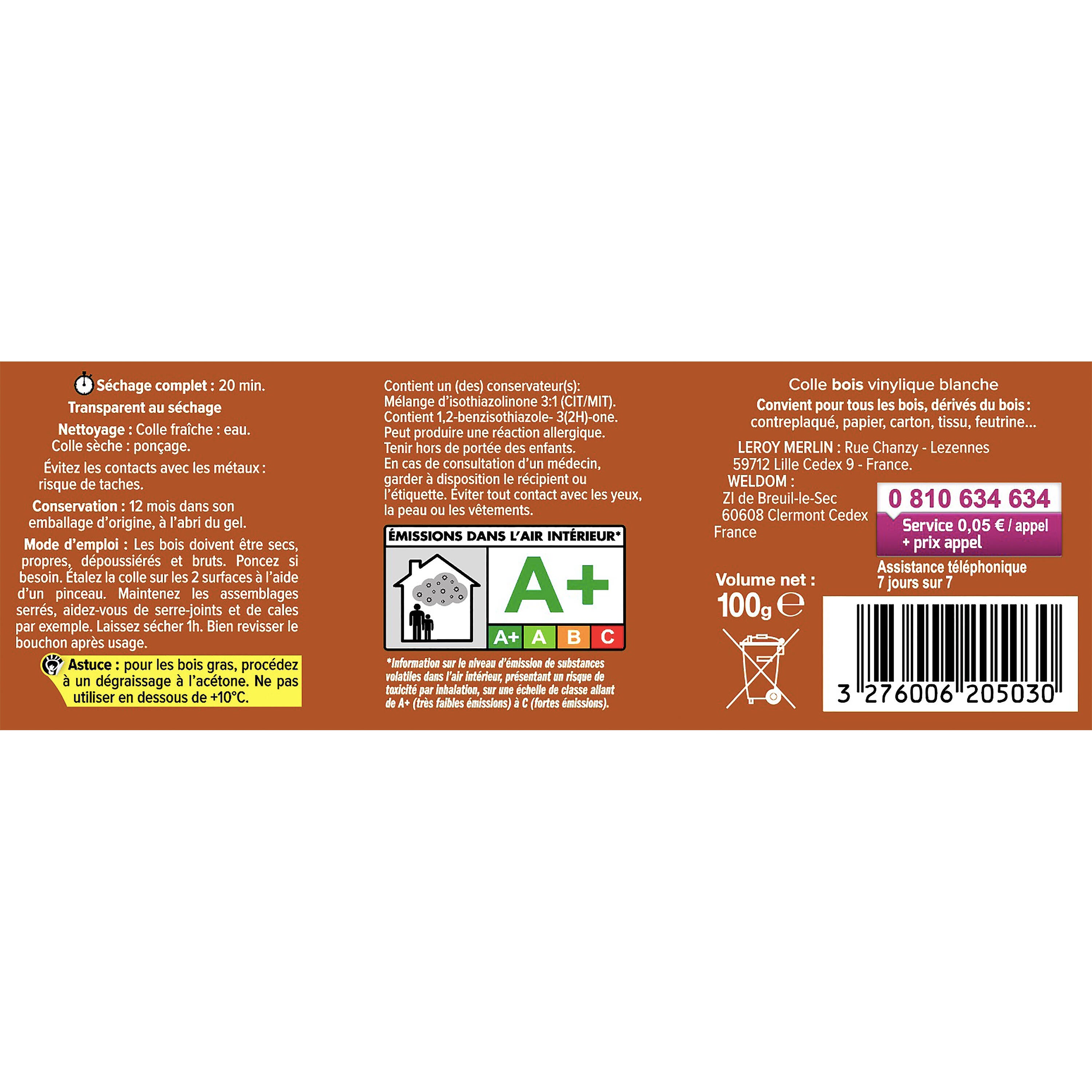 Colle d'assemblage liquide Bois intérieur rapide AXTON, 100 g transparent - 2